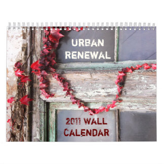 Calendario de pared rústico urbano de la hiedra