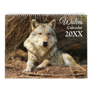 Calendario de pared temática Wolves Wolf 2025