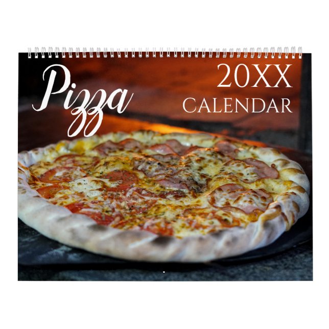 Calendario de pared temático de pizza 2027 regalo  (Tapa)