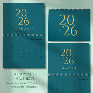 Calendario de pared tonos neutros minimalista