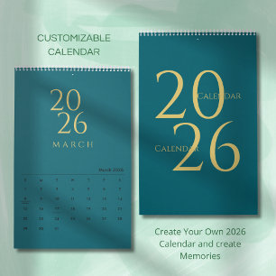 Calendario de pared tonos neutros minimalistas