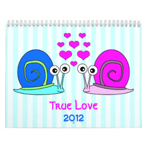 Calendario de pared verdadero del amor 2012