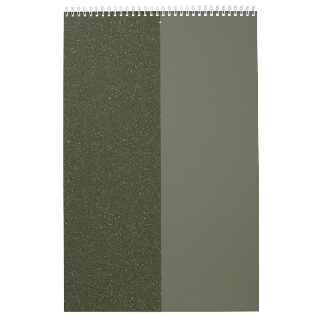 Calendario de pared verde de la división Moss - Pe (Tapa)