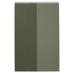 Calendario de pared verde de la división Moss - Pe