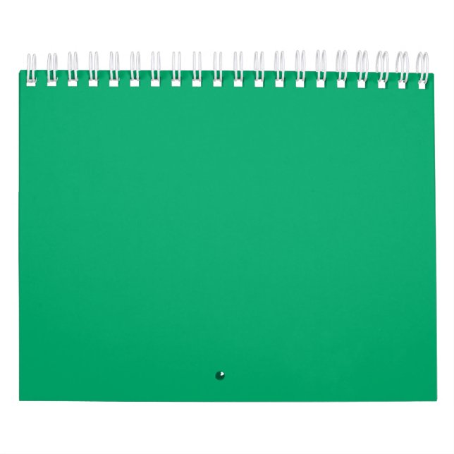 Calendario de pared verde esmeralda - Diseño perso (Tapa)