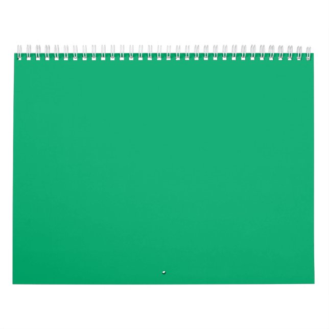 Calendario de Pared Verde Esmeralda - Personalizab (Tapa)