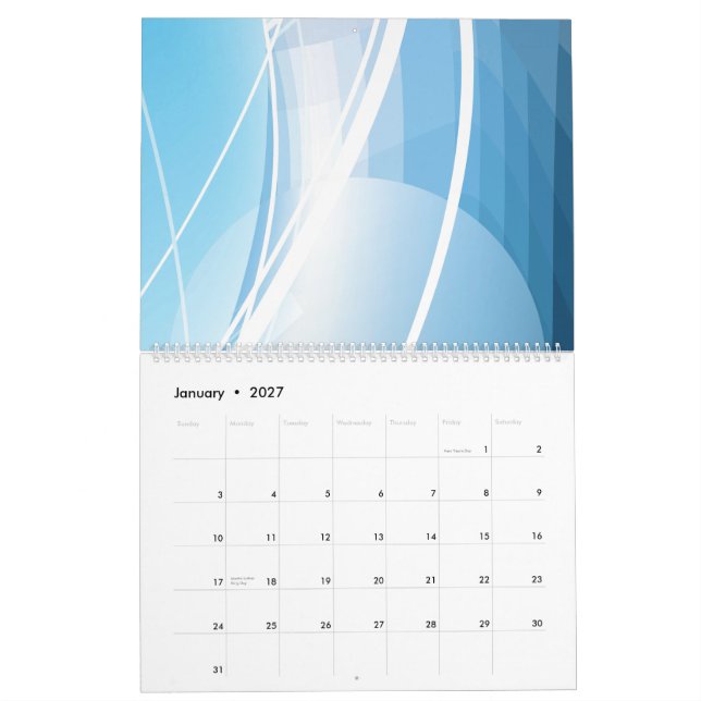 Calendario de paredes de abstracciones digitales (Jan 2027)