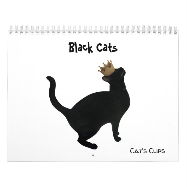 Calendario de paredes de gatos negros (Tapa)