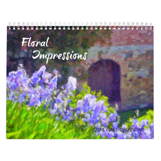 Calendario de Paredes de Impresiones Florales 2018 (Tapa)