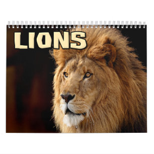 Calendario de paredes de leones
