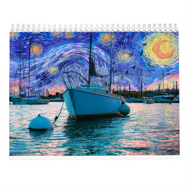 Calendario de paredes de San Diego Van Gogh 2022  (Reverso)