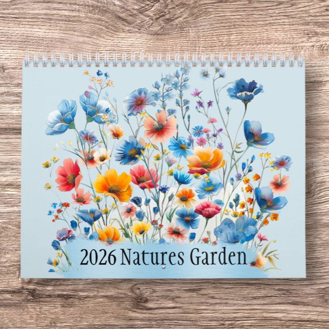 Calendario de Paredes del Jardín de la Naturaleza  (Nature’s Garden 2026 Wall Calendar – A Year of Blossoming Beauty)