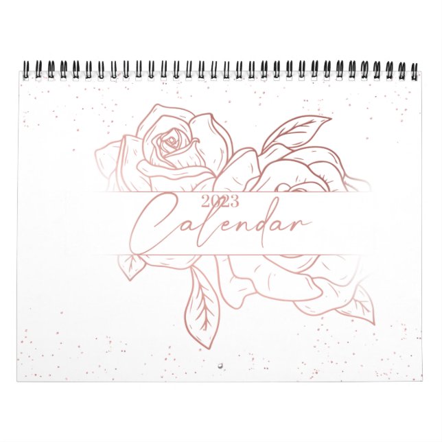 Calendario de Paredes Florales de 2023 | ROSA (Tapa)