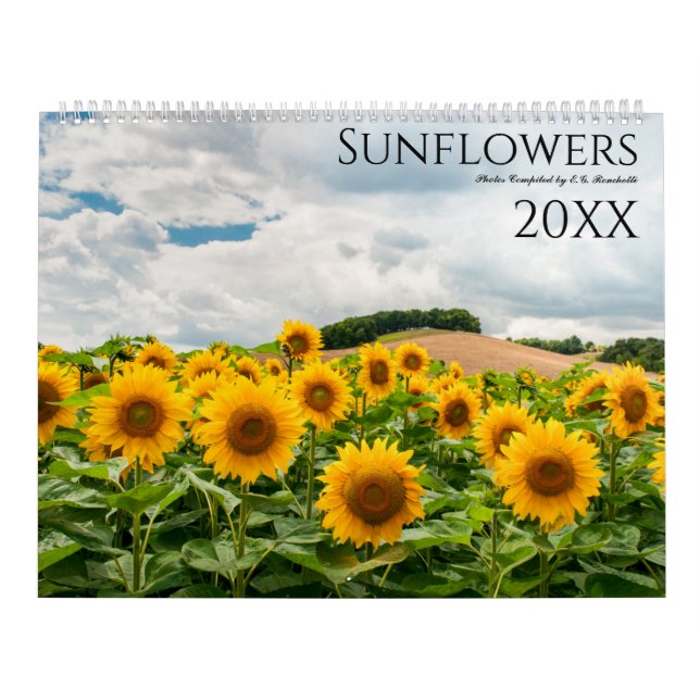 Calendario de Paredes fotográficas de girasol 2025 (Tapa)