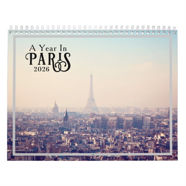 Calendario de París 2026 de un año (Tapa)