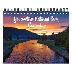 Calendario de Parque Yellowstone de tamaño pequeño