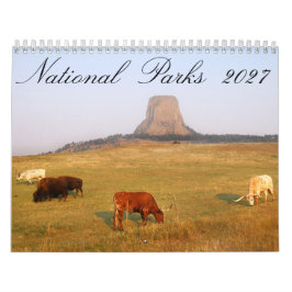 Calendario de Parques Nacionales 2027 de 12 Meses