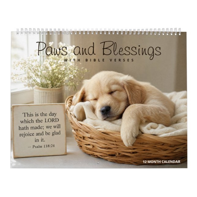 Calendario de Patitas y Bendiciones - Con Versícul (Tapa)