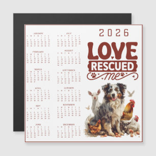 Calendario de Perro 2026 Love Rescued Me