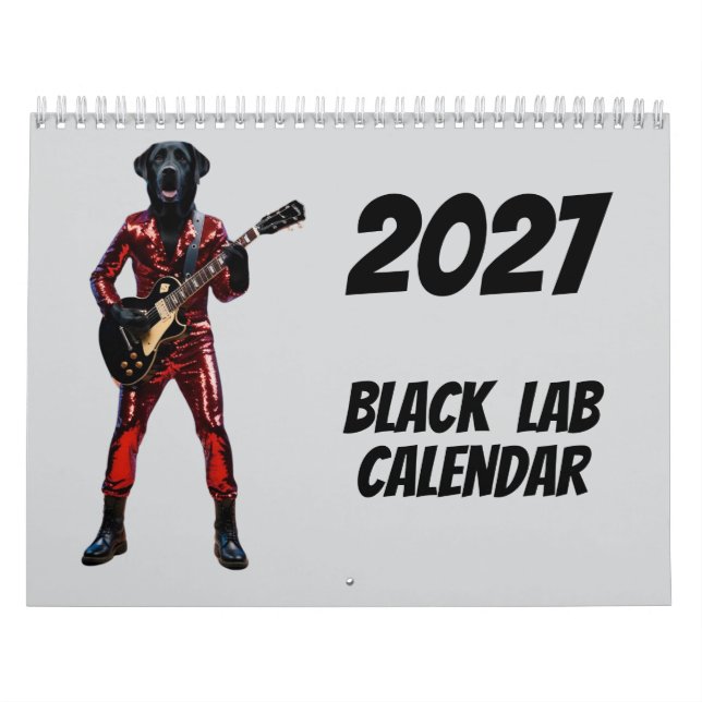 Calendario de Perro Labrador Negro 2027 (Tapa)
