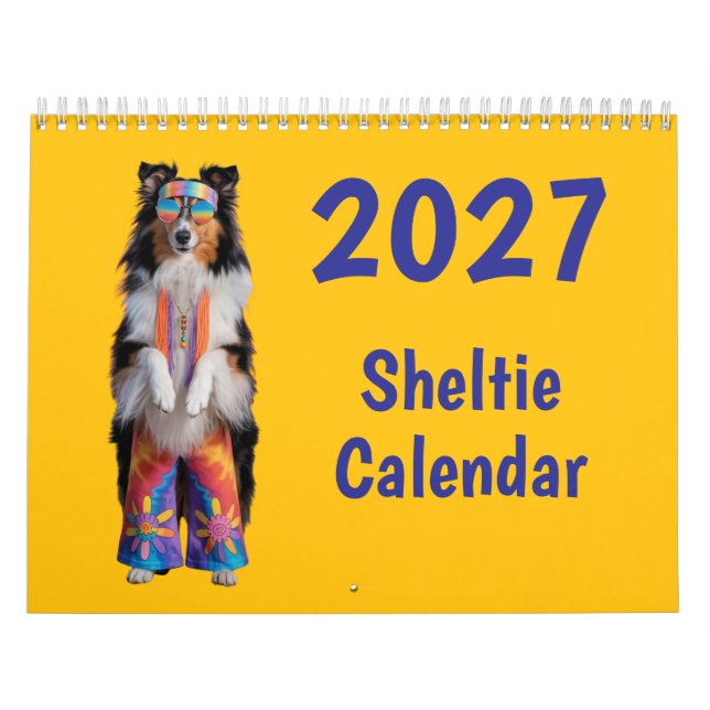 Calendario de Perro Sheltie 2027 (Tapa)