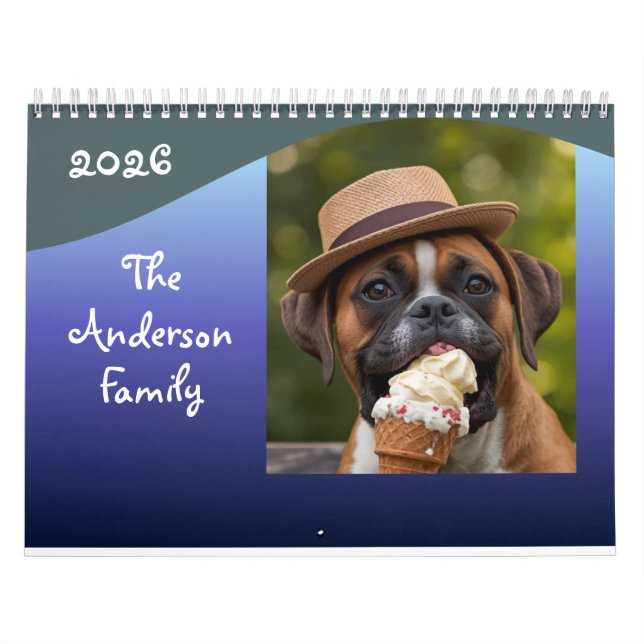 Calendario de Perro Tonto Foto Personalizada Regal (Tapa)