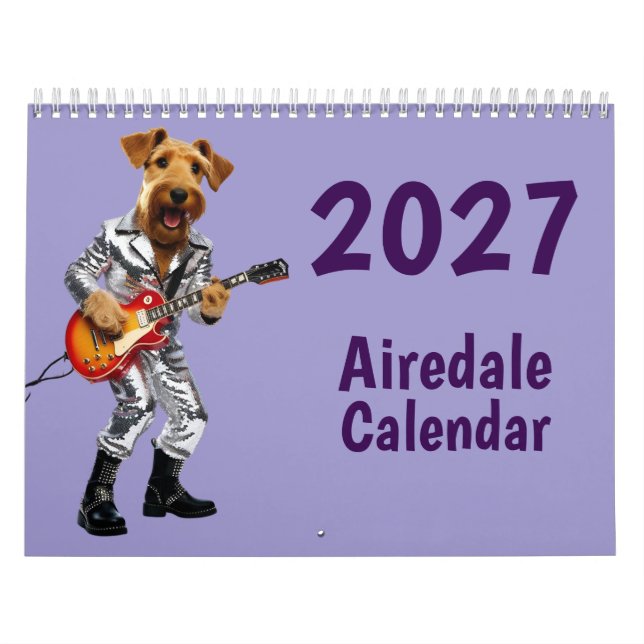 Calendario de Perros Airedale 2027 (Tapa)