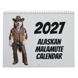 Calendario de perros Alaskan Malamute 2027