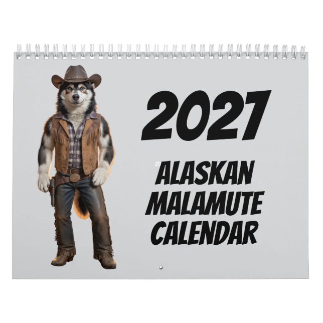 Calendario de perros Alaskan Malamute 2027 (Tapa)