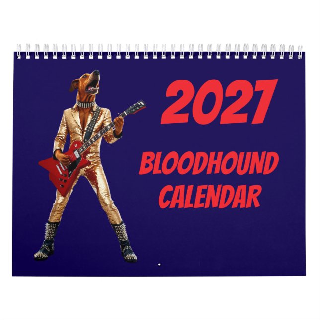 Calendario de perros Bloodhound 2027 (Tapa)