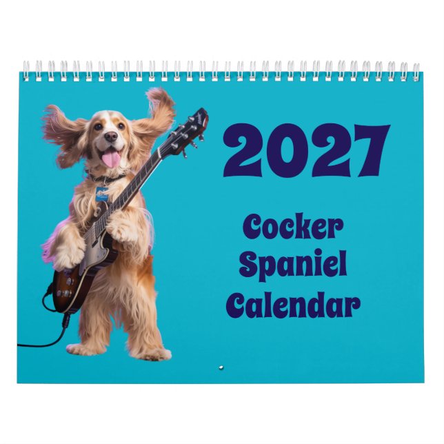 Calendario de Perros Cocker Spaniel 2027 (Tapa)