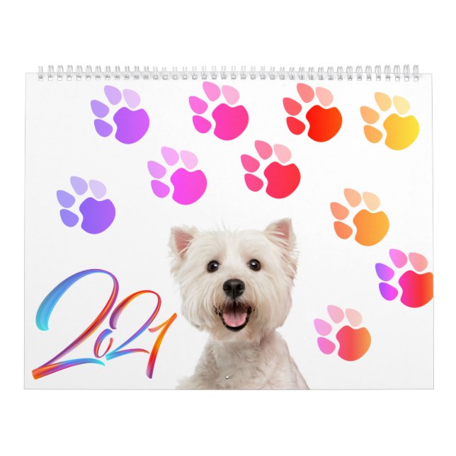 Calendario de perros con diferentes razas al mes (Tapa)