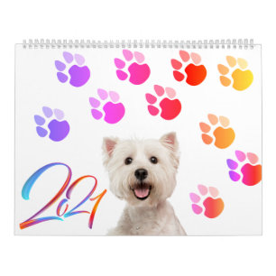 Calendario de perros con diferentes razas al mes