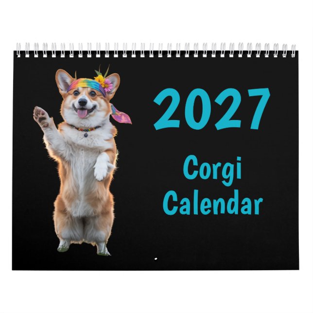 Calendario de Perros Corgi 2027 (Tapa)