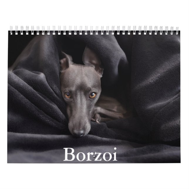 Calendario de perros de Borzoi (Tapa)