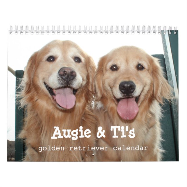 Calendario de perros Golden Retriever de Augie y T (Tapa)
