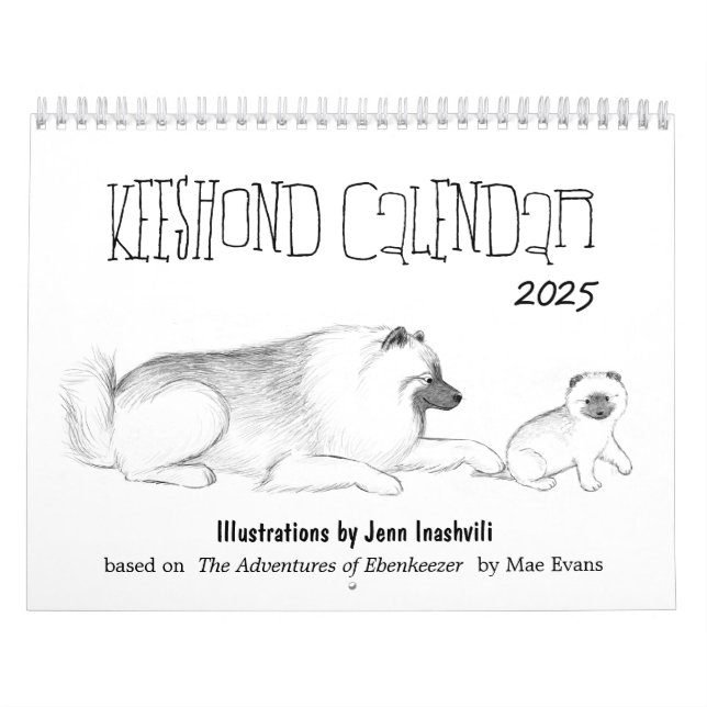 Calendario de perros Keeshond (Tapa)