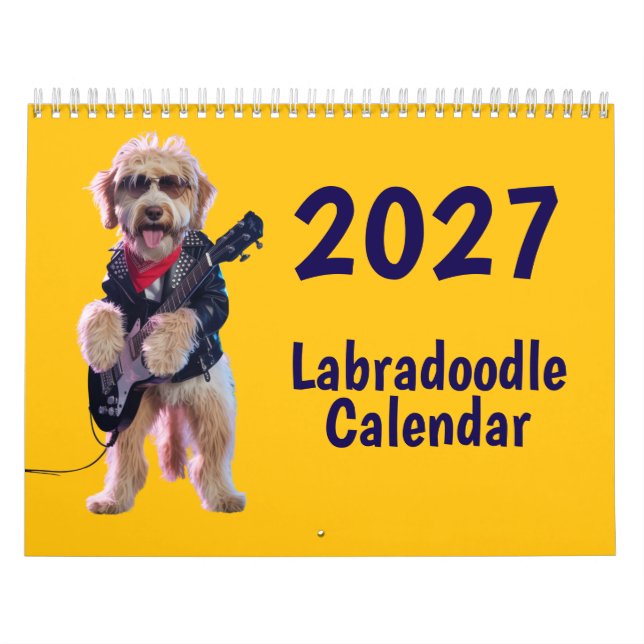 Calendario de perros Labradoodle 2027 (Tapa)
