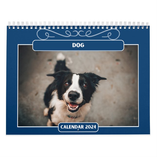 Calendario de perros lindo y felices 2024 (Tapa)