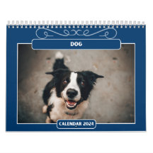 Calendario de perros lindo y felices 2024