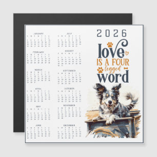 Calendario de Perros LOVE Es Una Palabra de Cuatro