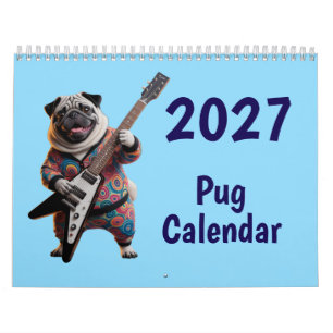 Calendario de Perros Pug 2027