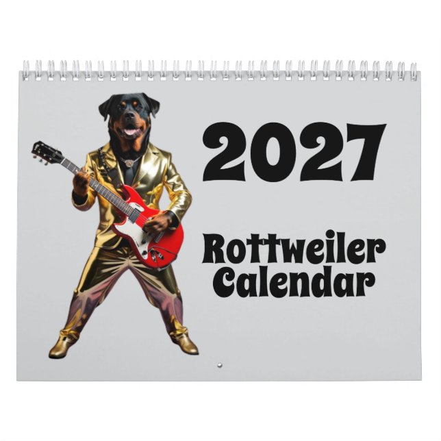 Calendario de Perros Rottweiler 2027 (Tapa)