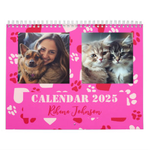 Calendario de personalizable 2025 Dos fotos, Nombr