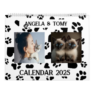 Calendario de personalizable con patrón de impresi