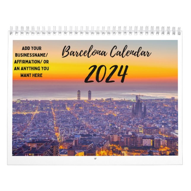 Calendario de personalizable de Barcelona (Tapa)