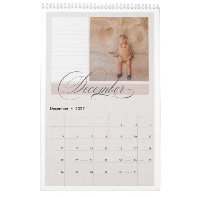 Calendario de Personalizable de Sonora dulce (Dec 2027)