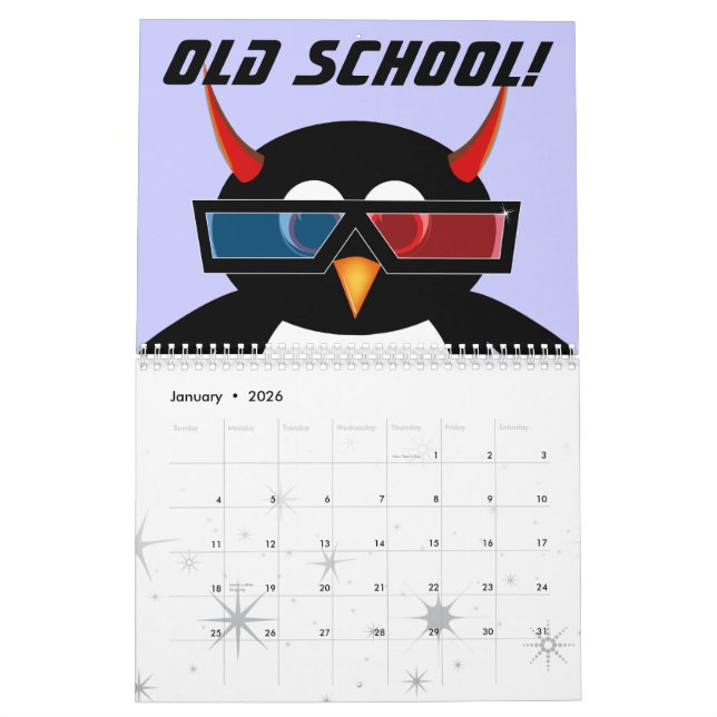 CALENDARIO DE Personalizado EVIL PENGUIN™ 2012 (Jan 2026)