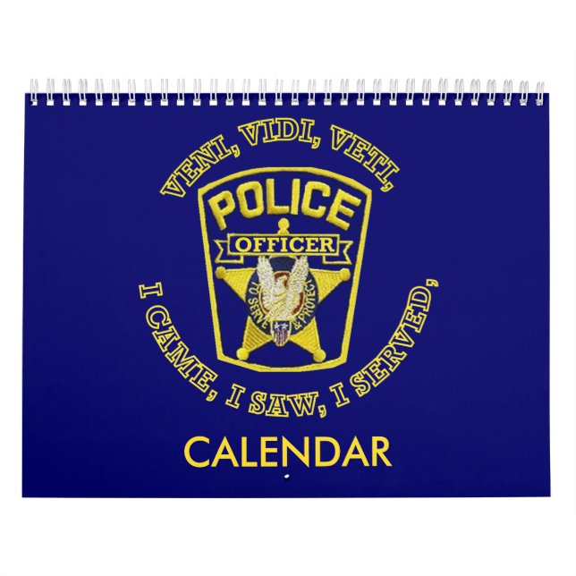 Calendario de Personalizados de la policía y del s (Tapa)