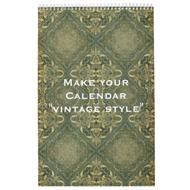 Calendario de personalizados "ESTILO DE VINTAGE" + (Tapa)
